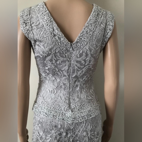 Tadashi Shoji Silver Gown - Picture 3 of 7